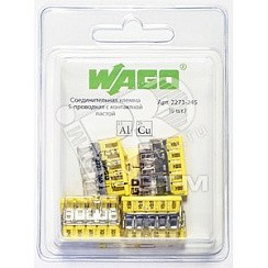 Фото Клемма строительно-монтажная 5х0.5-2,5мм с пастой (6шт) 2273-245-6 WAGO