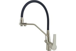 Фото Смеситель д/кухни R603CL-2 с гибк.изливом под фильтр на гайке, Ø35, (Lt),САТИН Rainsberg