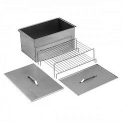 Фото Коптильня двухъярусная с поддоном для сбора жира 450х280х240 (сталь 1,5 мм)