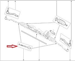 Фото Рулевая тяга ЛАДА ЛАРГУС, XRay рулевой рейки в сборе (усы) "АВТОВАЗ"