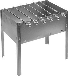 Фото Мангал сборный 35х25см +6 шампуров, в коробке "ROYALGRILL"