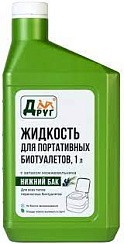 Фото Жидкость для нижнего бака биотуалета ТМ ДРУГ 0,5 л (зелёная)