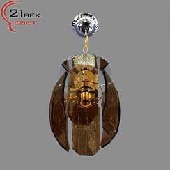 фото Светильник потолочный, 1 лампа, плафон коричнев. Стекло, 15W E27 (6)