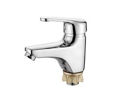 Фото Смеситель д/умывальника L1032(Zn)Тюльпан  d-35 хром LEDEME