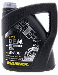 Фото Масло MANNOL O.E.M. for Korean cars (Hyundai Kia) 7713  5W30 A3/B4 SN/CH-4   4л. синт.