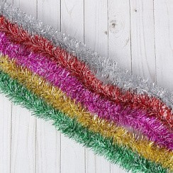 фото Мишура "Посеребрёная" переливы, 5х140 см, микс