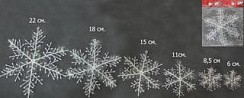 фото Набор снежинок 3 шт, 18 см, белые