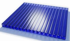 Фото Поликарбонат 8х2100х12000 мм синий (кв.м.)