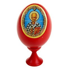 фото Яйцо на подставке "Николай Чудотворец",10 х 5 см 888760