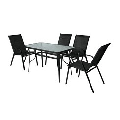 Фото Набор мебели Сан-Ремо арт.SC-092KD, SC-090 черный, "Garden story"