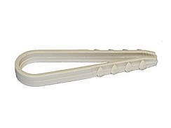 Фото Дюбель-хомут для крепления кабеля 19-25мм белый нейлон(50шт)