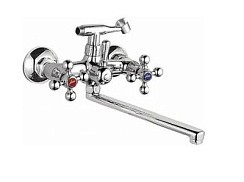 Фото Смеситель д/ванны L2319(Zn) плоский повор.излив 30см,LEDEME