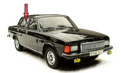 Фото ГАЗ 3102 Стекло задней двери опускное правое (цех) (Волга)