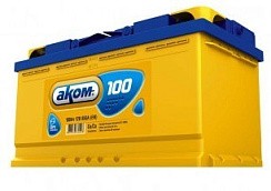Фото АКБ 100а/ч п/п 920A АКОМ  (L=353; b=175; h=190)