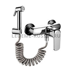 Фото Смеситель с гигиеническим душем L5244(Zn) настенный без излива,хром,LEDEME