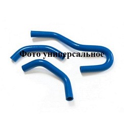 Фото Патрубок печки ГАЗон NEXT дв.ЯМЗ-534 (к-т 3 шт) шланги отопителя синий силикон