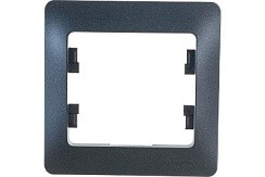 Фото Рамка 1 пост Антрацит GLOSSA GSL000701