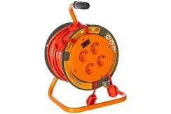 Фото Удлинитель силовой на катушке 4х30м.,с/з,16А, ПВС 3х1.5, IP44, GLANZEN