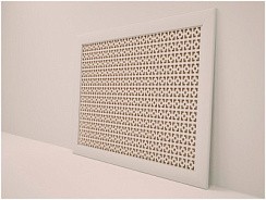 Фото .Экран для радиатора 90х60 см Дамаско белый STELLA