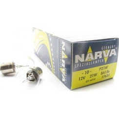Фото Автолампа P21W 12V 21W BA15s Narva габарит, стопсигнал