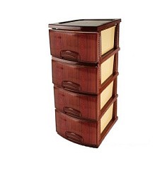 фото Комод Красное дерево  т.кор/беж 4 яруса