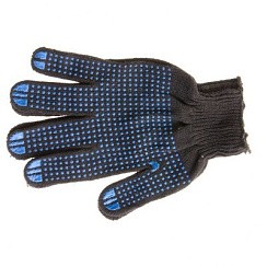 фото Перчатки х/б, ПВХ "волна"/"шахматы"/"точка"/ Россия
