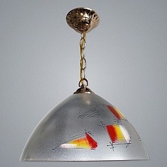 фото Светильник "Крокус" Графика большой б/с краш СЕРЫЙ /цепь