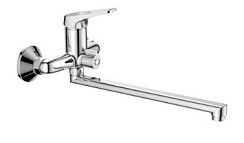 Фото Смеситель для ванны DIST Х362-2S,с длинным изливом,хром)