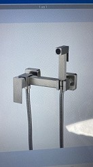 Фото Смеситель д/ванны SUS129--6-2, Нержавеющая сталь, с гигиеническим душем ø25 РМС
