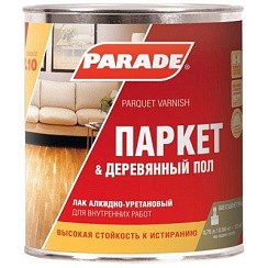 Фото Лак алкидно-уретановый паркетный глянцевый PARADE L10, 0,75л