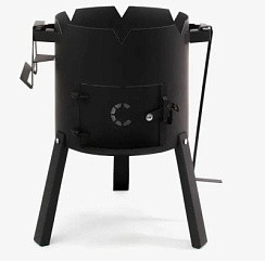 Фото Печь под казан 8-10л "СИБИРСКИЙ СЛЕДОПЫТ", d340, сталь 2мм, без трубы