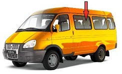 Фото ГАЗ 3221 Стекло боковины подвижное (стеклоблока) левое (ГАЗель микроавтобус)