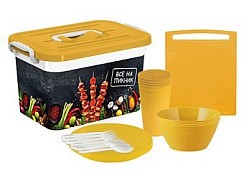 Фото Набор д/пикника "Все на пикник " 6.5л (4 персон)  (пластик)