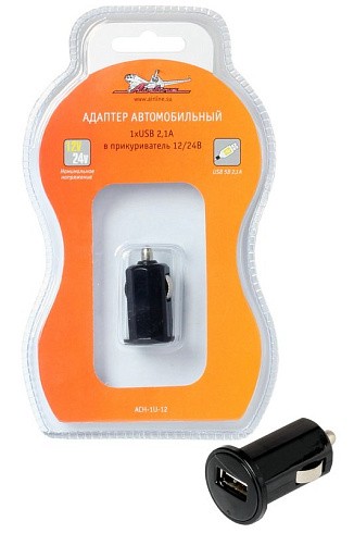 Фото Адаптер питания 1 USB, 2,1А AIRLINE ACH-1U-12 Фото Адаптер питания 1 USB, 2,1А AIRLINE ACH-1U-12