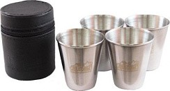 Фото Рюмка "СЛЕДОПЫТ" средняя, в кожаной тубе 4 шт PF-CWS-P28SET