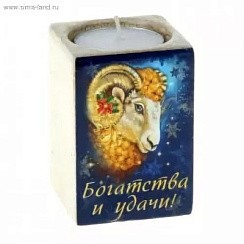 фото Подcвечник "Богатства и удачи" на 1 свечу, 5,5 х 7,5 см