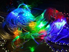 фото Гирлянда сетка 96 ламп LED, мульти, 1,80*1,20м, прозр провод, арт.WWH0428129 ТМ "Bikson"