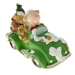 фото Копилка "Барашек в автомобиле" 12,5х8х7 см 183352