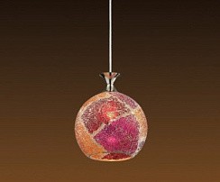 фото Светильник потолочный Подвес TERRO, 1 лампа, цвет Хром/мозаика 0,2х0,2х0,9м E27 60W 220V