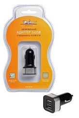 Фото Адаптер питания 2 USB, 2,1А AIRLINE ACH-2U-04