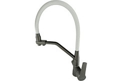 Фото Смеситель д/кухни R603CY-0 с гибк.изливом под фильтр на гайке, Ø35, (Lt),ГРАФИТ БЕЛЫЙ Rainsberg