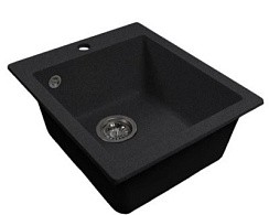 Фото Мойка ML-GMS118 СТАНДАРТ прямоугольная, черный (308), 492х417х190мм, MIXLINE
