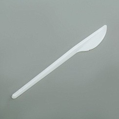 фото Нож столовый белый ,16,5 см, набор 12 шт   710056