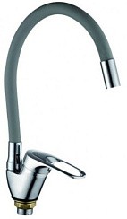 Фото Смеситель д/кухни одноручковый R3193F-5 одноручковый с гиб.изл. серый