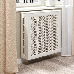 Фото Экран для радиатора 60х60 см Дамаско белый STELLA