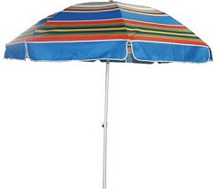 Фото Зонт пляжный  d=240, + стойка 28/32мм, разноцветный (плотная ткань)