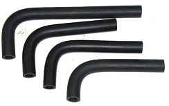 Фото Патрубок печки 3302 ГАЗель дв.ЗМЗ-402 d=16 (к-т 4 шт) шланги отопителя чёрные РТИ