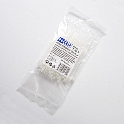 Фото Хомут 2.5х100 нейлон Белый (уп.100шт) RUCELF