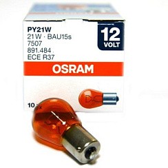 Фото Автолампа PY21W 12V 21W Osram  7507