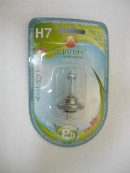 Фото Автолампа H7 12V  55W PX26d + 80% Диалуч ECO Light Evo 4500K белый свет ближний